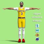 T-Pose Rigged Anthony Davis Los Angeles Lakers 23