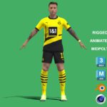 3D Rigged Marcos Reus Borussia Dortmund 2024