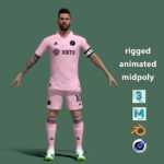 T-Pose rigged Lionel Messi Inter Miami 23/24