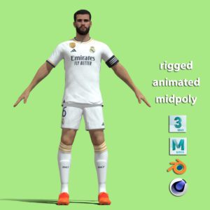 T-Pose Rigged Nacho Fernandez Real Madrid 23/24