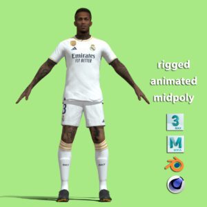 T-Pose Rigged Militao Real Madrid 23/24