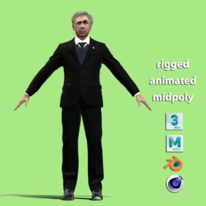 T-Pose Rigged Ancelotti Real Madrid
