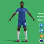 3D Rigged Benoit Badiashile Chelsea 2024