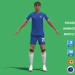 3D Rigged Cole Palmer Chelsea 2024