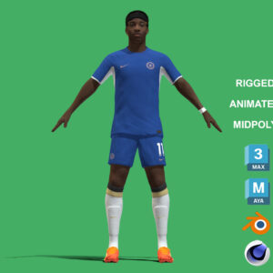 3D Rigged Noni Madueke Chelsea 2024