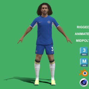 3D Rigged Marc Cucurella Chelsea 2024