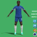3D Rigged Axel Disasi Chelsea 2024