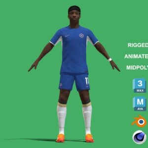3D Rigged Noni Madueke Chelsea 2024