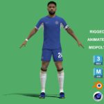 3D Rigged Reece James Chelsea 2024