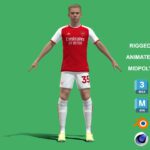 3D Rigged Oleksandr Zinchenko Arsenal 2024