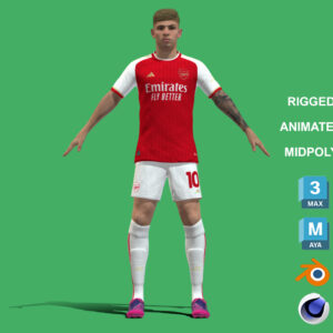 3D Rigged Emile Smith Rowe Arsenal 2024