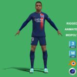 3D Rigged Bradley Barcola PSG 2024