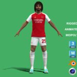 3D Rigged Mohamed Elneny Arsenal 2024