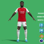 3D Rigged Thomas Partey Arsenal 2024