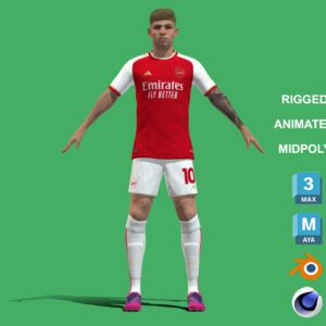 3D Rigged Emile Smith Rowe Arsenal 2024