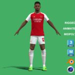 3D Rigged Jurrien Timber Arsenal 2024