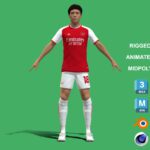 3D Rigged Takehiro Tomiyasu Arsenal 2024