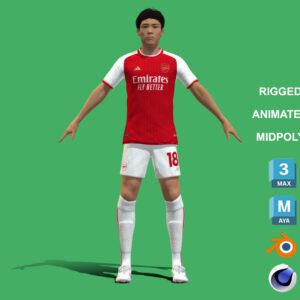 3D Rigged Takehiro Tomiyasu Arsenal 2024