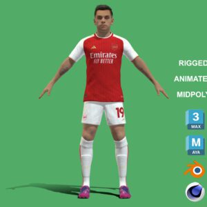 3D Rigged Leandro Trossard Arsenal 2024
