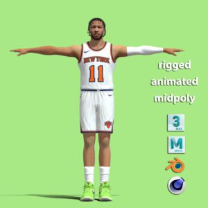 T-Pose Rigged Jalen Brunson New York Knicks