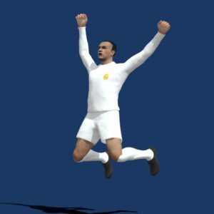 Di Stefano famous jumping celebrating goal pose