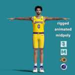 T-Pose Jalen Hood-Schifino Los Angeles Lakers