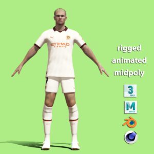 T-Pose Rigged Haaland Manchester City 23-24