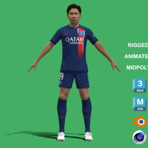 3D Rigged Lee Kang-in PSG 2024