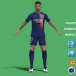 3D Rigged Lucas Hernandez PSG 2024