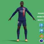 3D Rigged Nordi Mukiele PSG 2024
