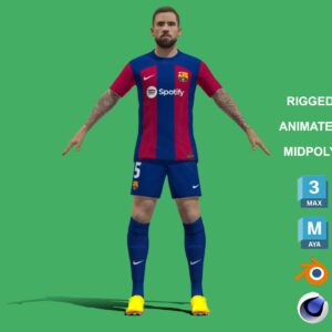 3D Rigged Inigo Martinez Barcelona 2024