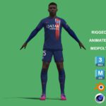 3D Rigged Nuno Mendes PSG 2024