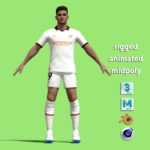 T-Pose Rigged Alvarez Manchester City 23-24