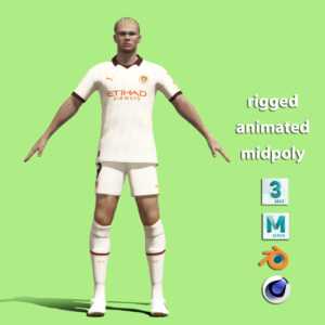 T-Pose Rigged Haaland Manchester City 23-24