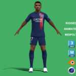 3D Rigged Cher Ndour PSG 2024
