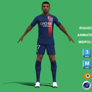 3D Rigged Cher Ndour PSG 2024
