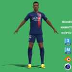 3D Rigged Hugo Ekitike PSG 2024