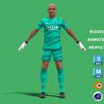 3D Rigged Keylor Navas PSG 2024