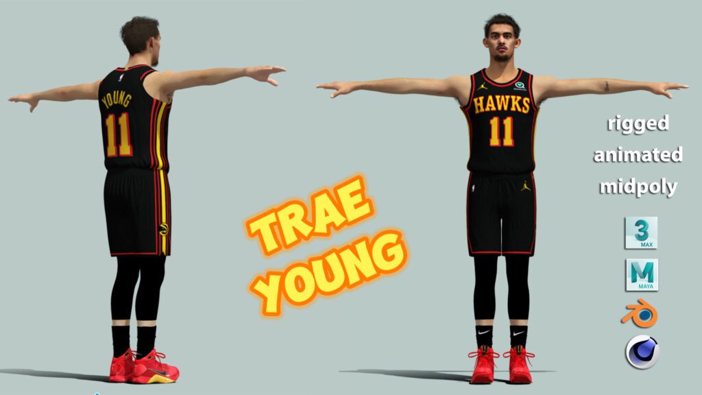 Trae Young Atlanta Hawks 3d animation 1 a0