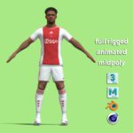 T-Pose body + face rigged Devyne Rensch Ajax 23-24