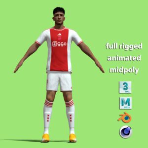 T-Pose body + face rigged Ahmetcan Kaplan Ajax 23-24