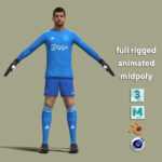 T-Pose body + face rigged Geronimo Rulli Ajax 23-24