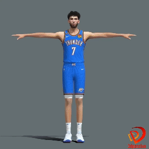 T-Pose Chet Holmgren Oklahoma City Thunder NBA