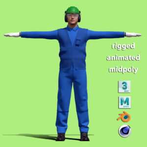 T-Pose male worker