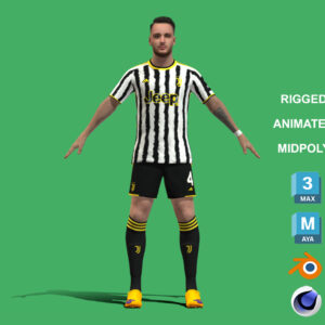 3D Rigged Federico Gatti Juventus 2024