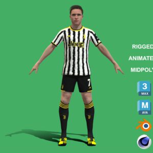 3D Rigged Federico Chiesa Juventus 2024
