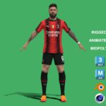 3D Rigged Olivier Giroud AC Milan 2024