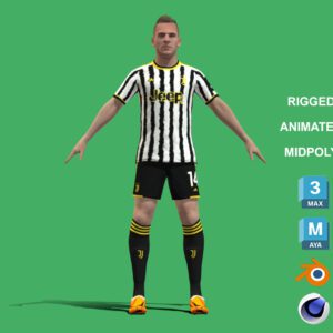 3D Rigged Arkadiusz Milik Juventus 2024