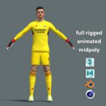 T-Pose body + face rigged Anatoliy Trubin Benfica 23-24