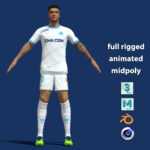 T-Pose body + face rigged Joaquin Correa Marseille 23-24